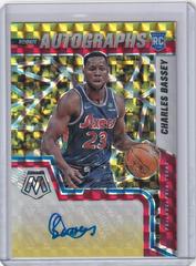 Charles Bassey [Choice Red Yellow] #RAM-CBS Basketball Cards 2021 Panini Mosaic Rookie Autographs Prices