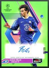 Joao Felix [Neon Green] #A-JF Soccer Cards 2022 Topps Finest UEFA Club Competitions Autographs Prices