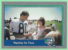 Signing for Fans #68 Football Cards 1989 Pacific Steve Largent Prices