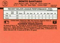 Benito Santiago [Recent Major League Performance] #708 Baseball Cards 1990 Donruss Prices