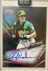 Rickey Henderson [Refractor] #CBA-RH Baseball Cards 2021 Topps Chrome Black Autographs Prices