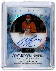 Jaccob Slavin #AWA-JS Hockey Cards 2023 Upper Deck Artifacts Award Winners Autographs Prices