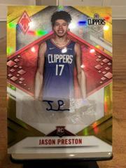 Jason Preston [Gold] #PRA-JPR Basketball Cards 2021 Panini Chronicles Phoenix Rookie Autographs Prices