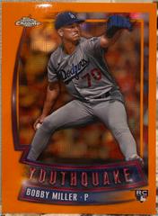 Bobby Miller [Orange] #YQ-100 Baseball Cards 2023 Topps Chrome Youthquake Prices