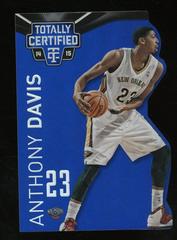 Anthony Davis [Mirror Platinum Blue Die Cut] Basketball Cards 2014 Panini Totally Certified Prices