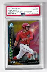 Juan Soto [Gold Refractor] #BTP-60 Baseball Cards 2017 Bowman Scouts' Top 100 Prices