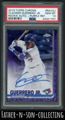 Vladimir Guerrero Jr. [Purple Refractor] #RA-VGJ Baseball Cards 2019 Topps Chrome Rookie Autographs Prices