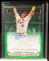 Yadier Molina [Green] #DIA-YM Baseball Cards 2023 Topps Definitive Defining Images Autograph Collection Prices