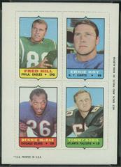 Fred Hill, Ernie Koy, Bennie McRae, Tommy Nobis Football Cards 1969 Topps Four in One Prices