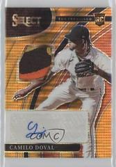 Camilo Doval [Orange Pulsar] Baseball Cards 2022 Panini Select Rookie Jersey Autographs Prices