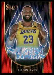 LeBron James [Red Flash Prizm] #12 Basketball Cards 2023 Panini Select Neon Icon Prices