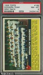 Dodgers Team [Gray Back] #166 Baseball Cards 1956 Topps Prices