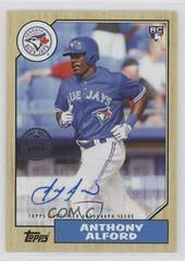 Anthony Alford Baseball Cards 2017 Topps Update 1987 Autographs Prices