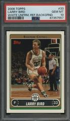 Larry Bird [White Uniform, Referee Background] #33 Basketball Cards 2006 Topps Prices
