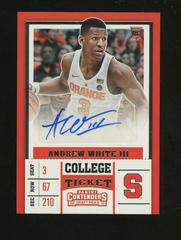 Andrew White III [College Ticket Autograph] #116 Basketball Cards 2017 Panini Contenders Draft Picks Prices