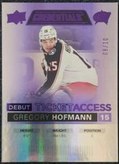 Gregory Hofmann [Purple] #70 Hockey Cards 2021 Upper Deck Credentials Prices