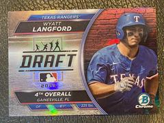 Wyatt Langford [Refractor] #BDN-9 Baseball Cards 2023 Bowman Draft Night Prices