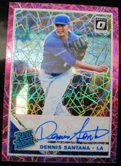 Dennis Santana [Pink Velocity] #DS Baseball Cards 2019 Panini Donruss Optic Rated Rookie Signatures Prices