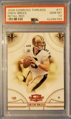 Drew Brees [Retail Red] #77 Football Cards 2008 Panini Donruss Threads Prices