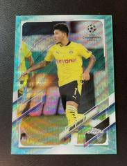 Jadon Sancho [Aqua Wave] Soccer Cards 2020 Topps Chrome UEFA Champions League Prices