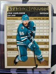 Erik Karlsson [Gold] Hockey Cards 2023 Upper Deck Stat Box Fillers Prices