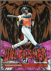 Yordan Alvarez [Pink Fireworks] #UL-10 Baseball Cards 2022 Panini Donruss Unleashed Prices