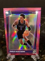Paolo Banchero [Pink] Basketball Cards 2022 Panini Chronicles Draft Picks Donruss Optic Rated Rookie Prices