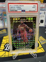 LeBron James [Camo] #80 Basketball Cards 2017 Panini Prizm Mosaic Prices