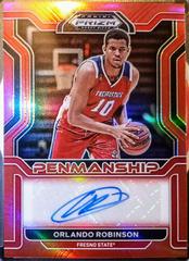 Orlando Robinson [Red] #CP-ORO Basketball Cards 2022 Panini Prizm Draft Picks College Penmanship Autographs Prices