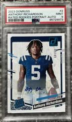 Anthony Richardson [Autograph] #2 Football Cards 2023 Panini Donruss Rated Rookies Portrait Prices