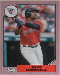 Jose Ramirez [Pink] Baseball Cards 2022 Topps Mini 1987 Prices