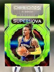Ja Morant [Green Flood] Basketball Cards 2021 Panini Obsidian Supernova Prices