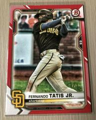 Fernando Tatis Jr. [Red] #87 Baseball Cards 2021 Bowman Prices