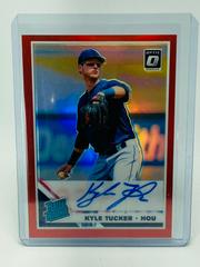 Kyle Tucker [Red] #KT Baseball Cards 2019 Panini Donruss Optic Rated Rookie Signatures Prices