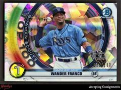 Wander Franco [Atomic Refractor] #BTP1 Baseball Cards 2020 Bowman Chrome Scouts' Top 100 Prices