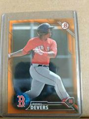 Rafael Devers [Orange] #BD-143 Baseball Cards 2016 Bowman Draft Prices