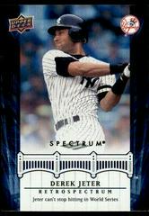 Derek Jeter #DJ50 Baseball Cards 2008 Upper Deck Spectrum Jeter Retrospectrum Prices
