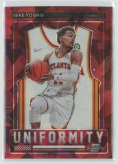Trae Young [Red Ice] Basketball Cards 2021 Panini Contenders Optic Uniformity Prices