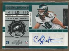 Casey Matthews [Autograph] #117 Football Cards 2011 Playoff Contenders Prices