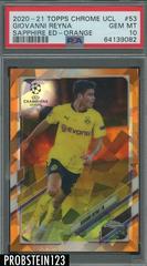 Giovanni Reyna [Orange] Soccer Cards 2020 Topps Chrome UEFA Champions League Sapphire Prices