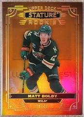 Matt Boldy [Orange] #101 Hockey Cards 2022 Upper Deck Stature Prices