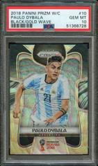 Paulo Dybala [Black & Gold Wave] Soccer Cards 2018 Panini Prizm World Cup Prices