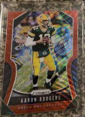 Aaron Rodgers [Red Wave Prizm] Football Cards 2019 Panini Prizm Prices