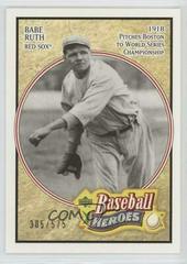 Babe Ruth Baseball Cards 2005 Upper Deck Baseball Heroes Prices