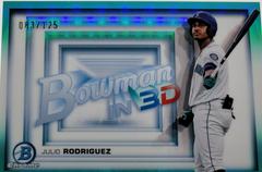 Julio Rodriguez [Aqua Refractor] Baseball Cards 2022 Bowman in 3D Prices