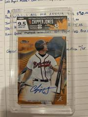 Chipper Jones [Orange Refractor] #FA-CJ Baseball Cards 2020 Topps Finest Autographs Prices