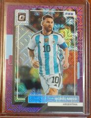 Lionel Messi [Optic Purple Mojo] #10 Soccer Cards 2022 Panini Donruss Prices