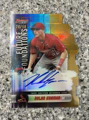 Nolan Gorman [Gold Refractor] #NG Baseball Cards 2019 Bowman's Best Future Foundations Die Cut Autographs Prices