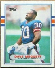 Dave Meggett #67T Football Cards 1989 Topps Traded Prices