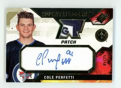 Cole Perfetti [Gold] Hockey Cards 2021 SPx Rookie Signatures Prices